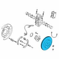 OEM 2014 Infiniti QX70 Rotor-Disc Brake, Rear Diagram - 43206-1CA0A