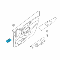 OEM 2019 Nissan Rogue Switch Assy-Power Window, Assist Diagram - 25411-1KL5C