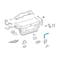 OEM 2014 Lexus LS600h Cable Sub-Assembly, Luggage Diagram - 64607-50030