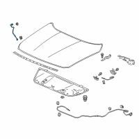 OEM 2021 Honda Accord Stay, Hood Open Diagram - 74145-TVA-A00