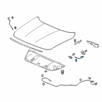 OEM 2018 Honda Accord Wire Assy., Hood Remote Diagram - 74140-TVA-A01