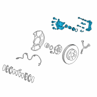 OEM 2015 Honda Civic Caliper Sub-Assembly, Right Front Diagram - 45018-TR0-E00