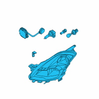 OEM Nissan Altima Driver Side Headlight Assembly Diagram - 26060-ZN50B