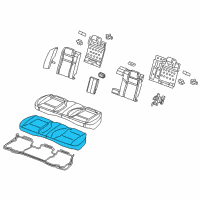 OEM 2017 Chrysler 300 Seat Cushion Rear Foam Diagram - 68158388AA