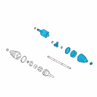 OEM 2003 Oldsmobile Alero Joint Kit, Front Wheel Drive Shaft Tri-Pot Diagram - 26079536