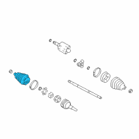 OEM Cadillac Cimarron Boot Kit, Front Wheel Drive Shaft Cv Joint Diagram - 26059842