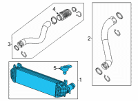 OEM 2021 Cadillac CT4 Intercooler Diagram - 84732704