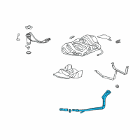 OEM 2006 Saturn Ion Pipe Asm, Fuel Tank Filler (W/ Filler Hose) Diagram - 19354594