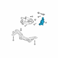 OEM Honda CR-V Knuckle, Left Rear Diagram - 52215-SWB-A00