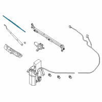OEM Nissan NV2500 Window Wiper Blade Assembly Diagram - 28890-1PA0A