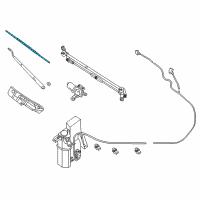 OEM 2021 Nissan NV1500 Window Wiper Blade Assembly Diagram - 28890-1PA0A