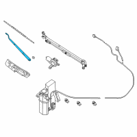 OEM 2015 Nissan NV1500 Windshield Wiper Arm Assembly Diagram - 28881-1PA0A