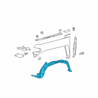 OEM 2011 Toyota FJ Cruiser Fender Liner Diagram - 53808-35111