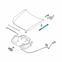 OEM 2010 Infiniti M35 Stay Assy-Hood, LH Diagram - 65471-EJ20A