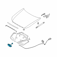 OEM Infiniti M45 Hood Lock Male Assembly Diagram - 65601-EJ70B