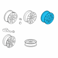 OEM 2009 Acura MDX Disk, Aluminum Wheel (18X8J) (TPMS) (Enkei) Diagram - 42700-STX-A01