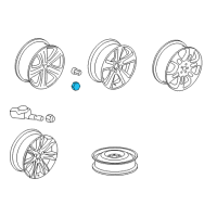 OEM 2008 Acura MDX Cap Assembly, Aluminum Wheel Center Diagram - 44732-STX-A00