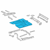 OEM 2008 Toyota Sequoia Front Floor Pan Diagram - 58111-0C170