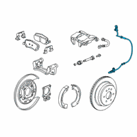 OEM 2017 Chevrolet Colorado Rear Speed Sensor Diagram - 23233799