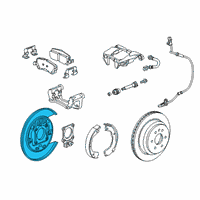 OEM 2022 Chevrolet Colorado Backing Plate Diagram - 84466885