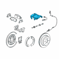 OEM 2016 GMC Canyon Caliper Asm-Rear Brake (W/O Brake Pads & Bracket Diagram - 23387174