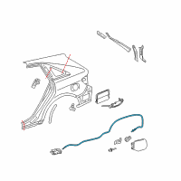 OEM 2010 Toyota Venza Release Cable Diagram - 77035-0T010