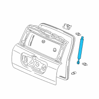 OEM 2007 Honda Pilot Stay Assembly, Passenger Side Tailgate Open Diagram - 74820-S9V-A01