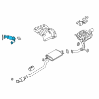 OEM Kia Sorento Front Muffler Assembly Diagram - 28610C6600