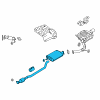 OEM 2018 Kia Sorento Center Muffler Complete Diagram - 28600C6700