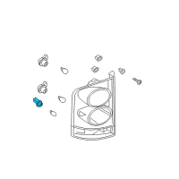 OEM Nissan Pathfinder Armada Rear Combination Lamp Socket Assembly Diagram - 26250-9B901