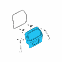 OEM 2002 Kia Sedona Panel Assembly-Tail Gate Diagram - 1K52Y62020B