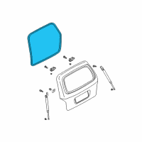 OEM 2002 Kia Sedona Weatherstrip-Back Door Diagram - 0K53A62760