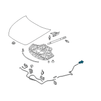 OEM 2013 Infiniti M56 Handle Assembly-Hood Lock Diagram - 65622-4P00A