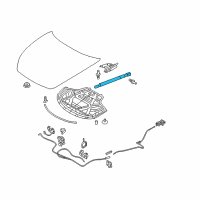 OEM 2011 Infiniti M37 Stay Assy-Hood, LH Diagram - 65471-1MA5A