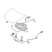 OEM 2016 Infiniti Q70 Hood Lock Assembly Diagram - 65601-1MA0B