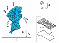 OEM 2022 Hyundai Kona Cover Assembly-Timing Chain Diagram - 21350-2J000