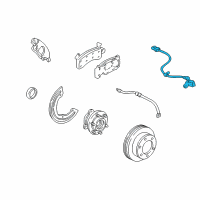 OEM GMC K1500 Suburban Front Speed Sensor Diagram - 19181882