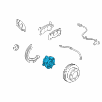OEM 1999 GMC Safari Front Wheel Bearing Diagram - 15997074