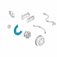 OEM 1992 Chevrolet K1500 Suburban Shield-Front Brake Disc Splash Diagram - 15649981