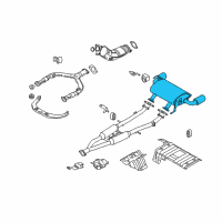 OEM 2017 Nissan 370Z Exhaust, Main Muffler Assembly Diagram - 20100-1EL0B