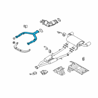 OEM 2016 Nissan 370Z Front Exhaust Tube Assembly Diagram - 20020-JL00C