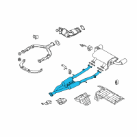 OEM 2015 Nissan 370Z Exhaust, Sub Muffler Assembly Diagram - 20300-1EA0A