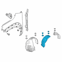 OEM 2021 Hyundai Kona Electric Front Wheel Front Piece Guard, Left Diagram - 86813-K4000