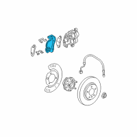 OEM 2006 Buick Lucerne Bracket-Front Brake Caliper Diagram - 25983743