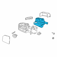 OEM 2018 Ford F-150 Side Camera Lower Cover Diagram - FL3Z-17K709-AC