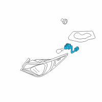 OEM 2011 Hyundai Sonata Rear Combination Holder & Wiring, Exterior Diagram - 92450-4R000