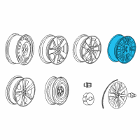 OEM 2011 Chevrolet Cruze Wheel, Alloy Diagram - 20982450