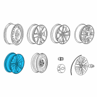 OEM 2011 Chevrolet Cruze Wheel, Alloy Diagram - 13254959