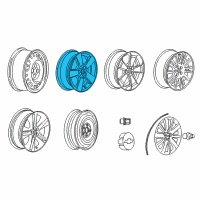 OEM 2013 Chevrolet Cruze Wheel, Alloy Diagram - 95224533