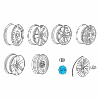 OEM Chevrolet Monte Carlo Hub Cap Diagram - 9597551